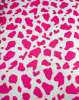 (YUMMY RIB) FUSCHIA COW PRINT ON OFF WHITE