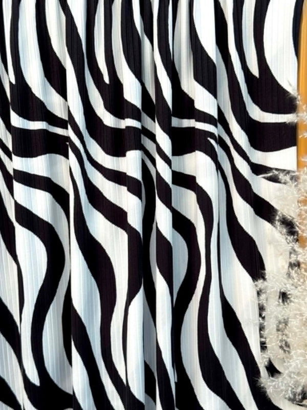 (WIDE RIB) ZEBRA PATTERN ON OFF WHITE