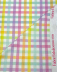 (4X2 YUMMY RIB) COLORFUL GINGHAM ON OFF WHITE