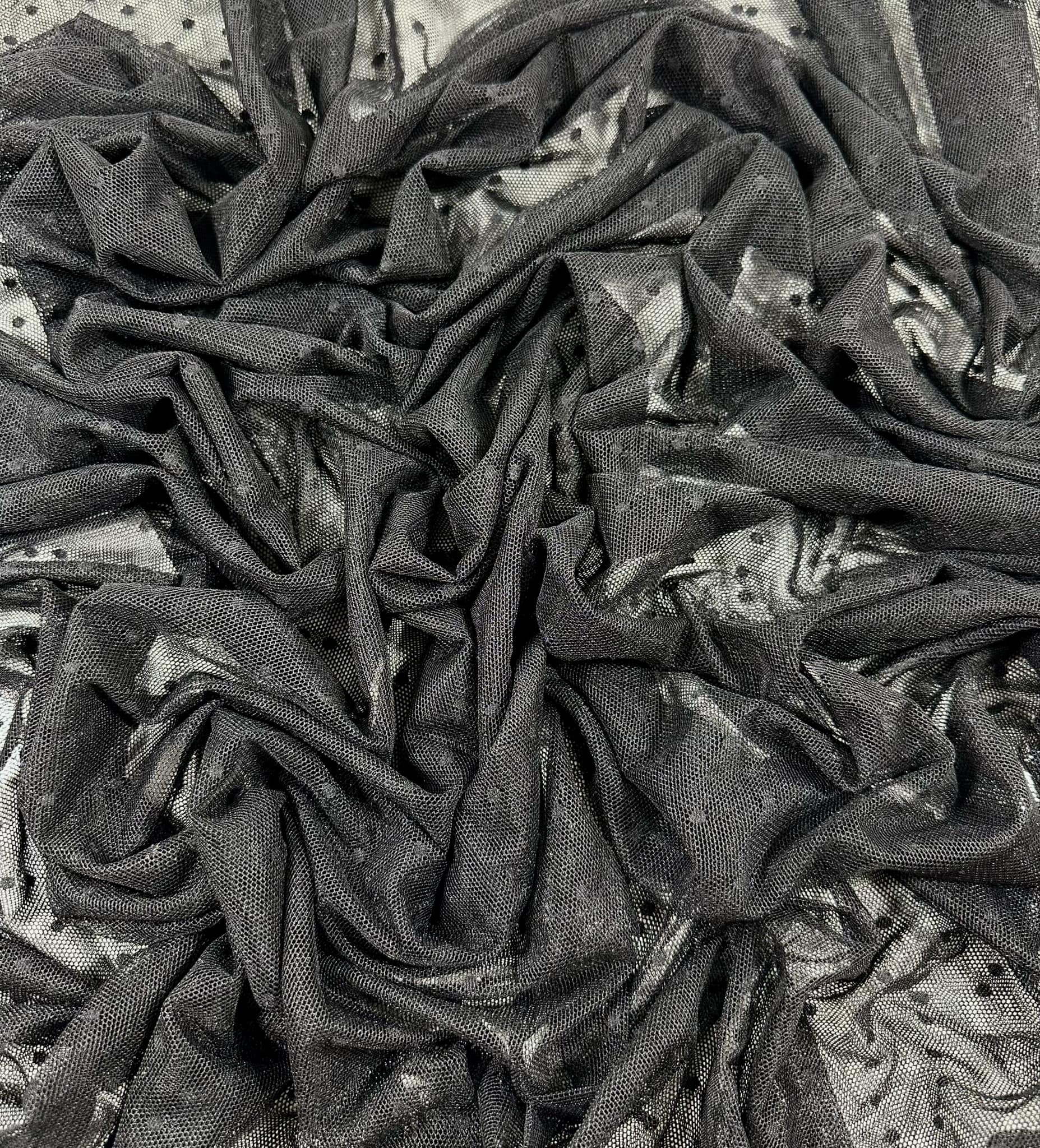 (MESH) TINY BLACK DOTS