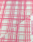 (4X2 YUMMY RIB) PINK AND LIGHT PINK PLAID ON OFF WHITE