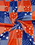 (4X2 YUMMY RIB) 4TH OF JULY PATCH SQUARES