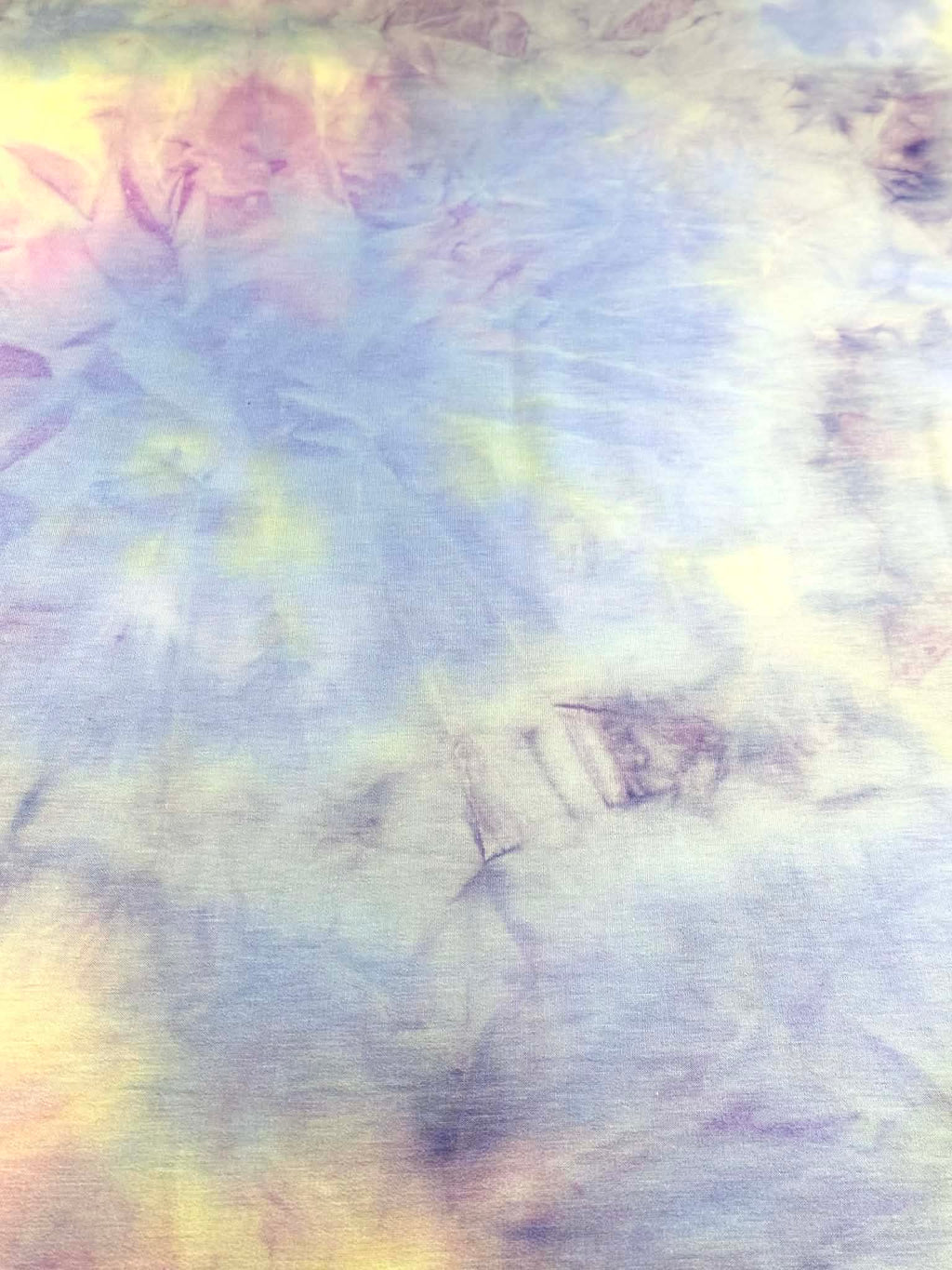 (FRENCH TERRY) BLUE, YELLOW AND PURPLE TIE DYE (1)