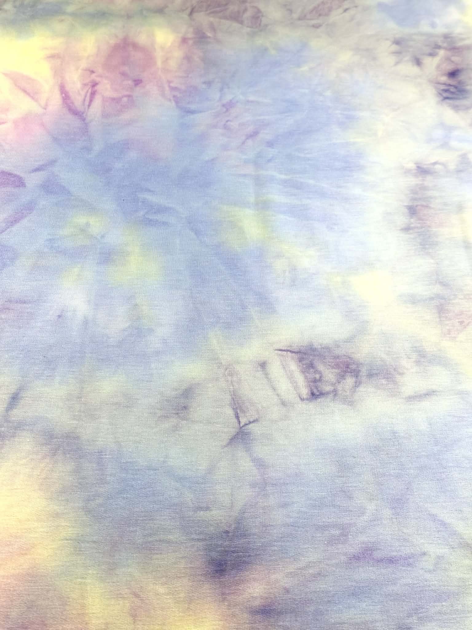 (FRENCH TERRY) BLUE, YELLOW AND PURPLE TIE DYE (1)