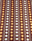 (DBP) LIGHT ORANGE AND OFF WHITE FLOWER PATTERN ON VINTAGE BROWN