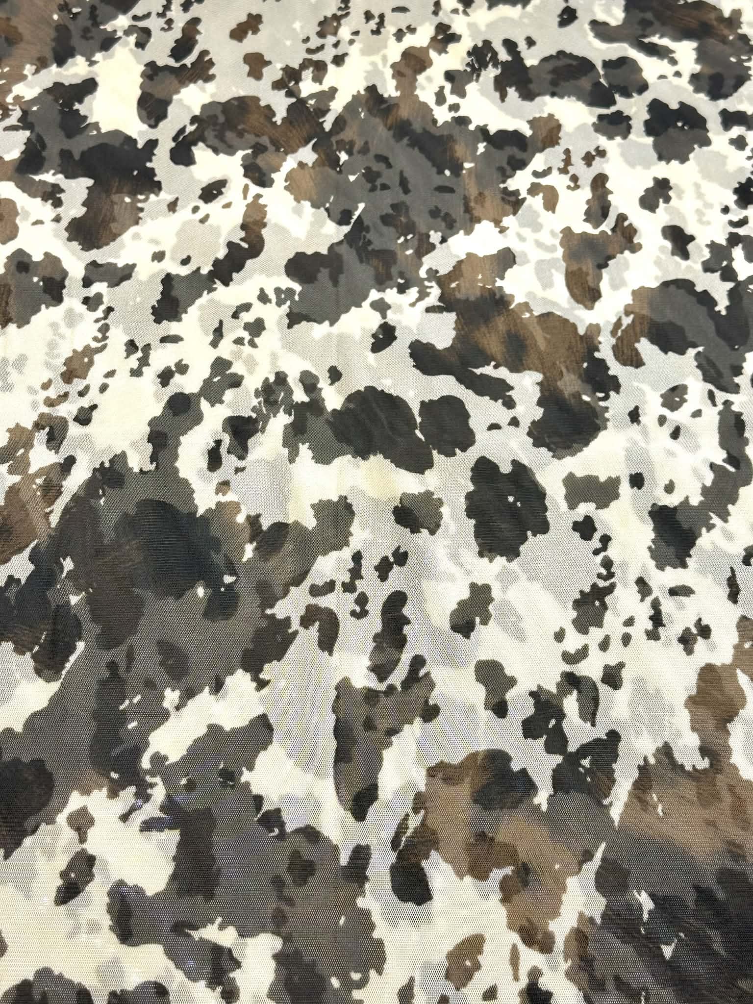 (MESH) COW PRINT ON CREAM