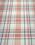 (4X2 YUMMY RIB) DUSTY PINK AND NAVY BLUE PLAID ON OFF WHITE