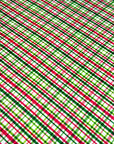 (DBP) RED AND GREEN PLAID ON OFF WHITE