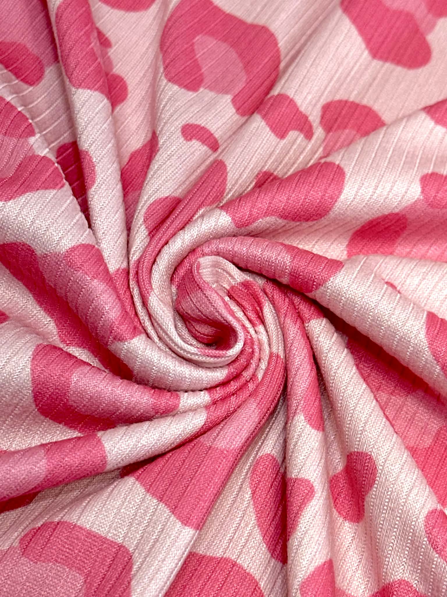 (4X2 YUMMY RIB) PINK CHEETAH ON LIGHT PINK