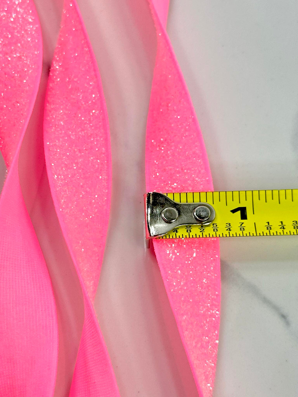 (TRIM) 5/8 ELASTIC NEON PINK SHIMMER