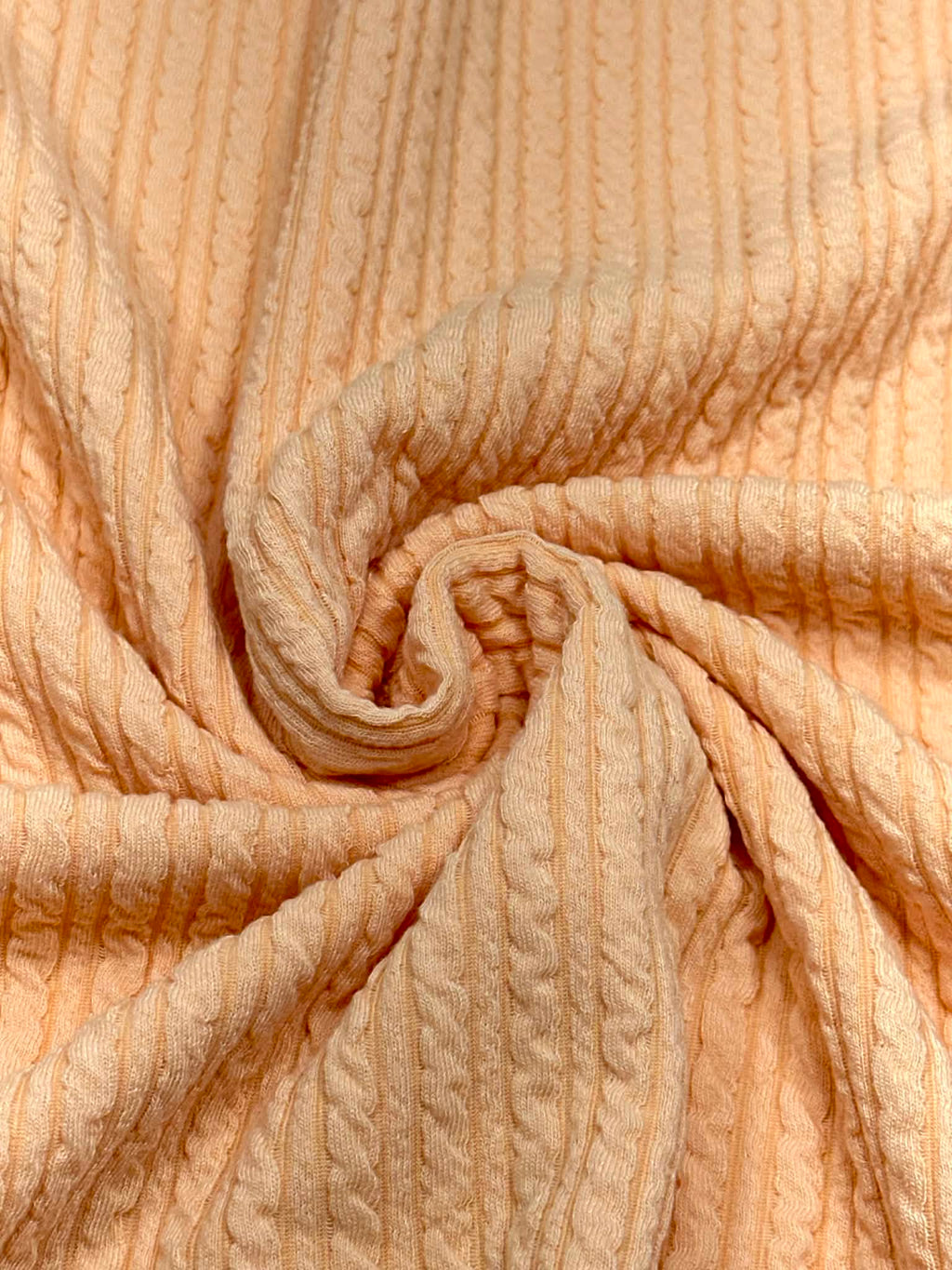 (GOLDEN RIB KNIT) PEACH