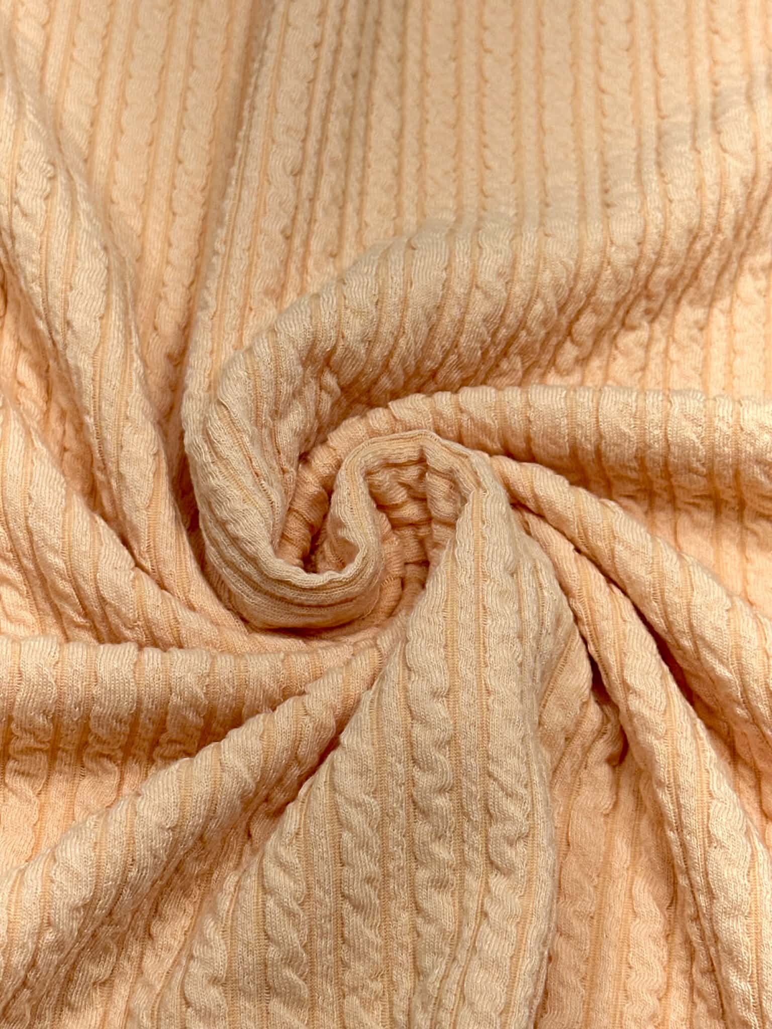 (GOLDEN RIB KNIT) PEACH