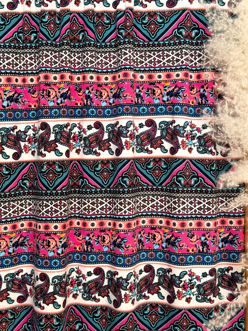 (DBP) TURQUOISE, HOT PINK & PEACH BOHO