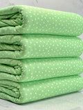 (2X1 YUMMY RIB) OFF WHITE POLKA DOTS ON LIGHT GREEN