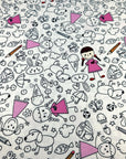 (DBP) LITTLE GIRL SKETCH COLORING ON FABRIC