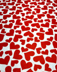 (4X2 YUMMY RIB) RED HEARTS ON OFF WHITE