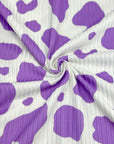 (YUMMY RIB) LAVENDER COW PRINT ON OFF WHITE