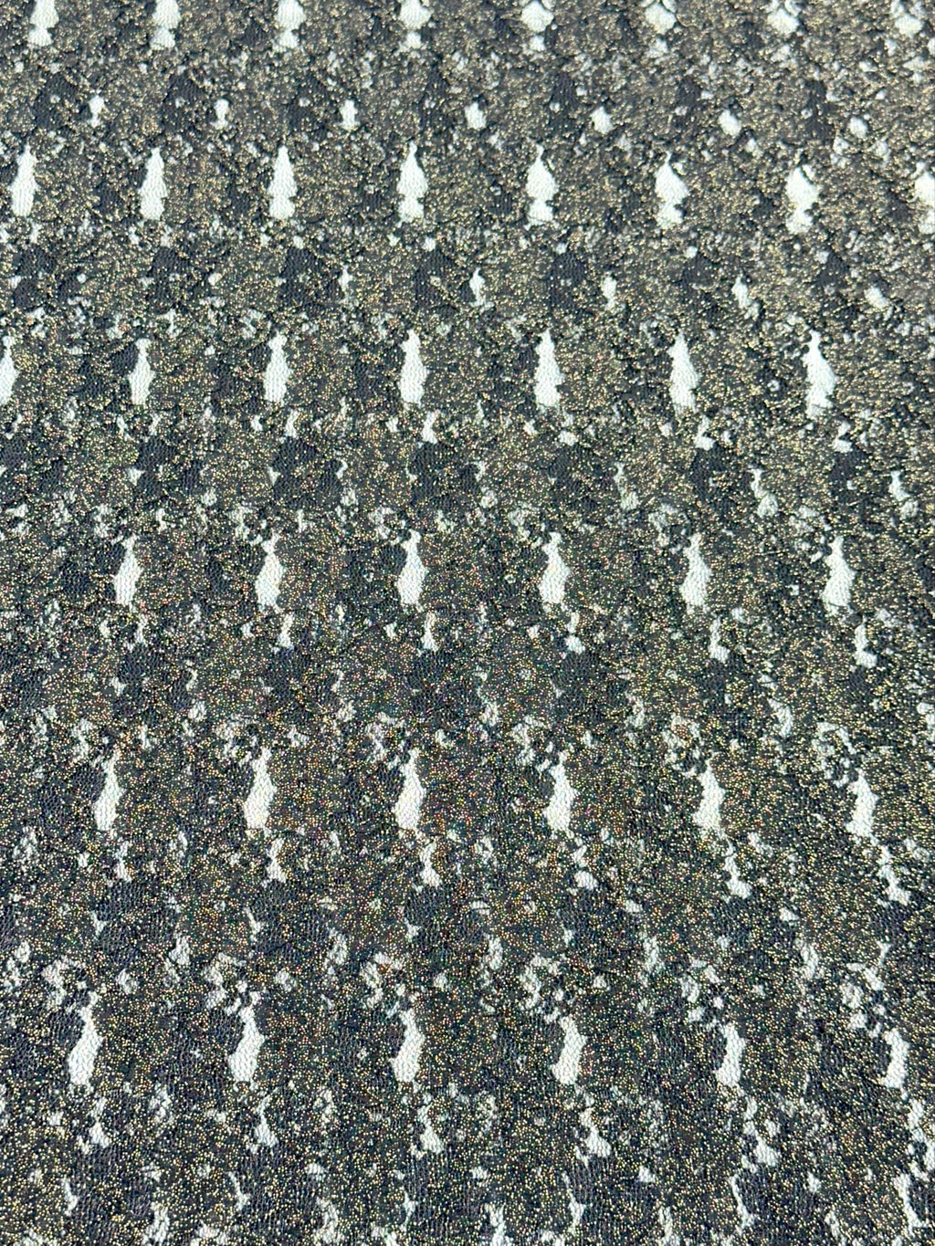 (LACE) BLACK FLORAL WITH GOLD SHIMMER