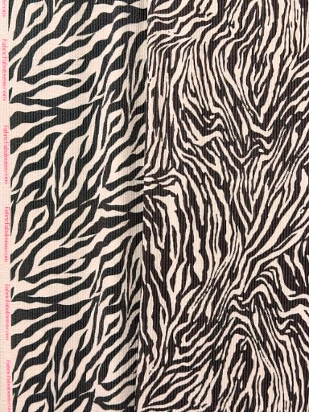 (URBAN RIB) BLACK ZEBRA ON OFF WHITE