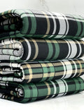 (DBP) EMERALD, BLACK, GOLD, AND OFF WHITE PLAID