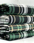 (DBP) EMERALD, BLACK, GOLD, AND OFF WHITE PLAID