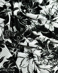 (PLEATED) BLACK AND WHITE FLORAL