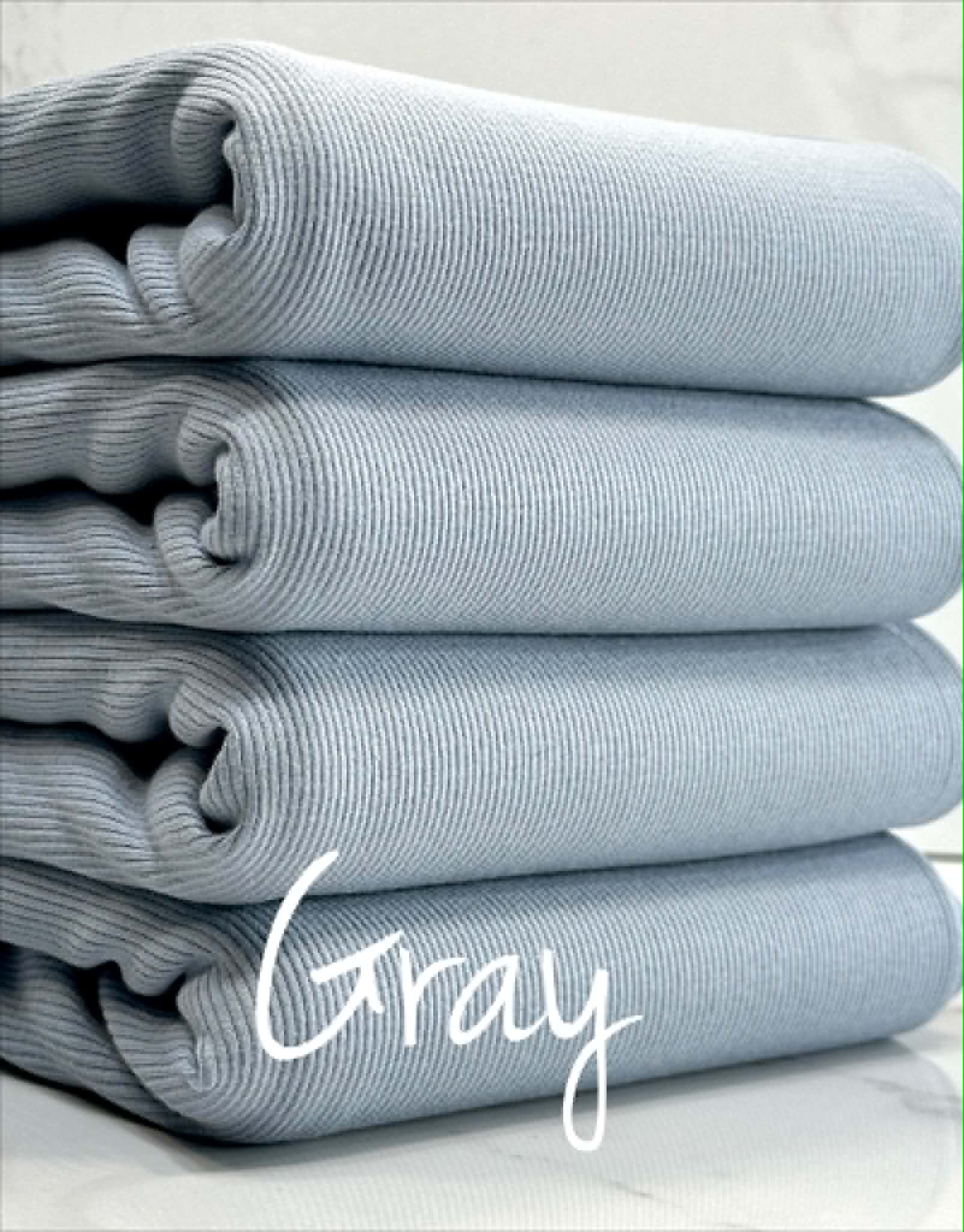 (1X1 RIB) GRAY