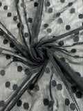 (MESH) BLACK POLKA DOTS