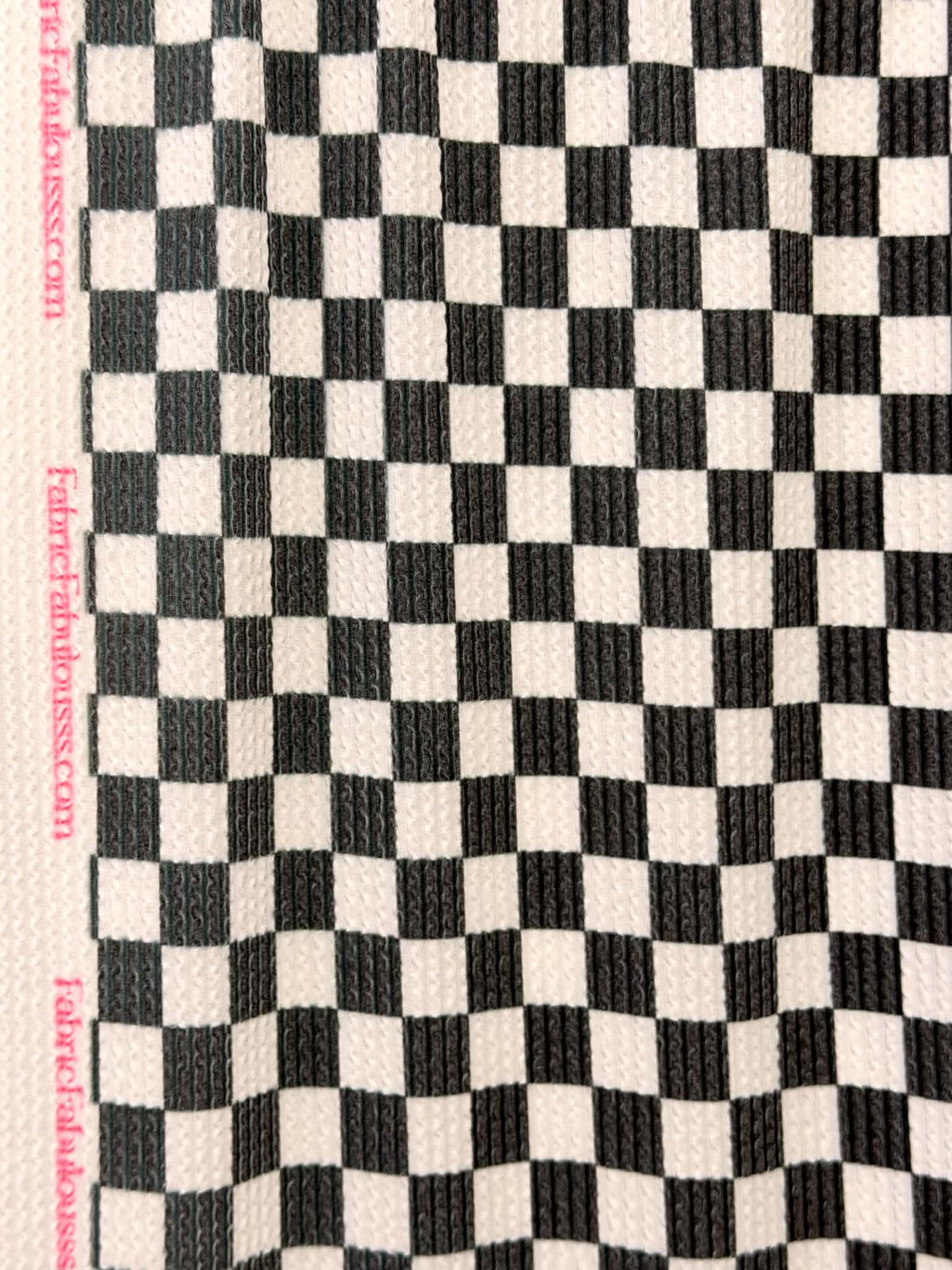 (URBAN RIB) BLACK AND OFF WHITE CHECKERED