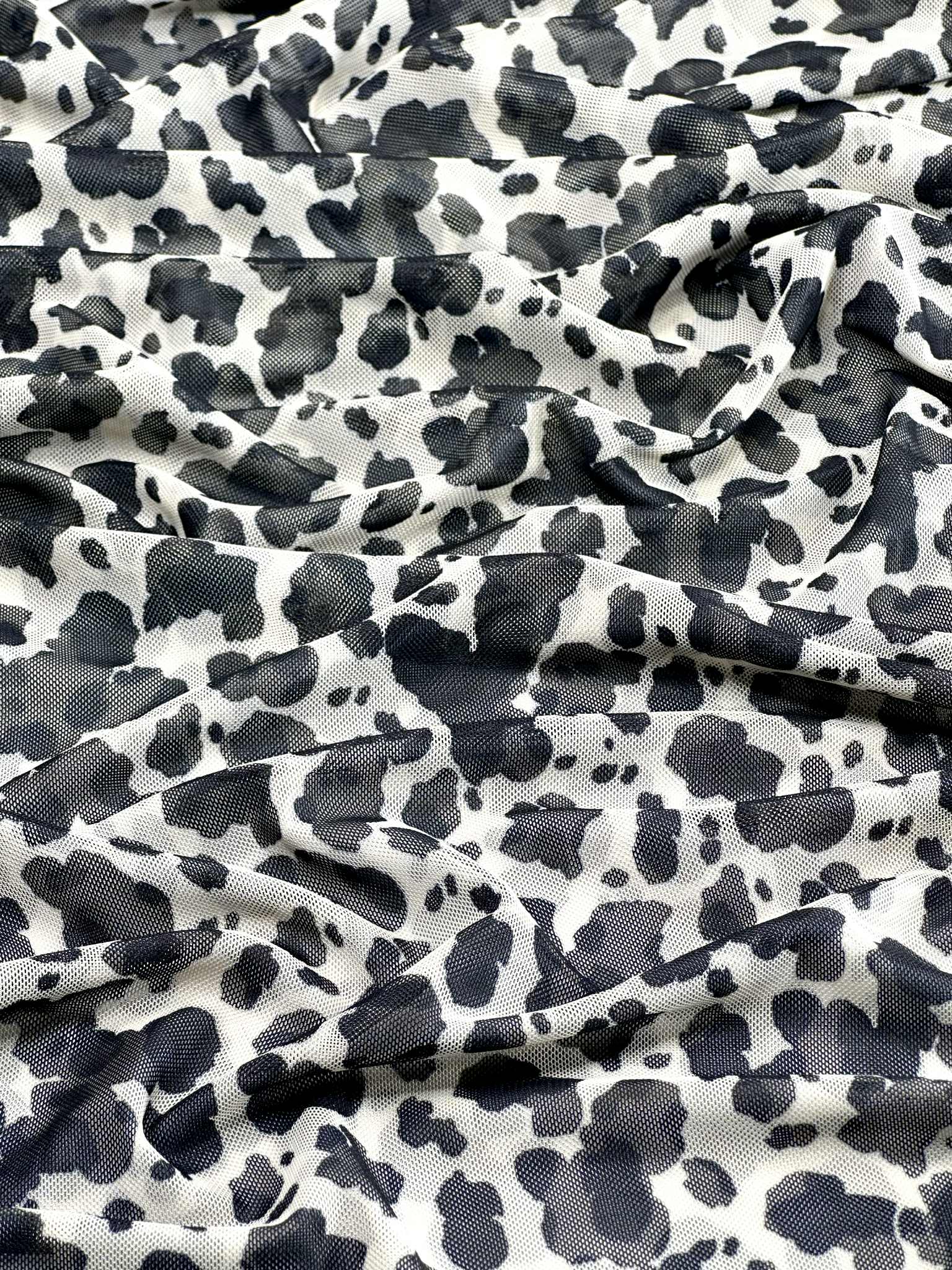 (MESH) COW PRINT ON OFF White