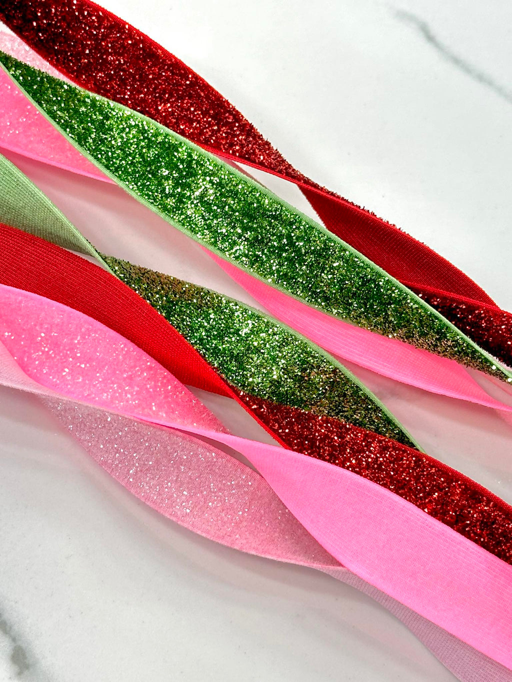 (TRIM) 5/8 ELASTIC GREEN SHIMMER