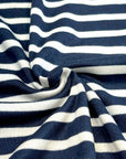 (BABY RIB) OFF WHITE STRIPES ON NAVY