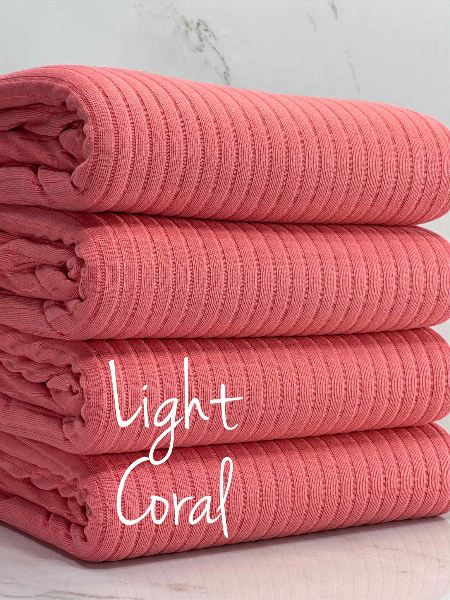 z.(8X2 RIB) LIGHT CORAL