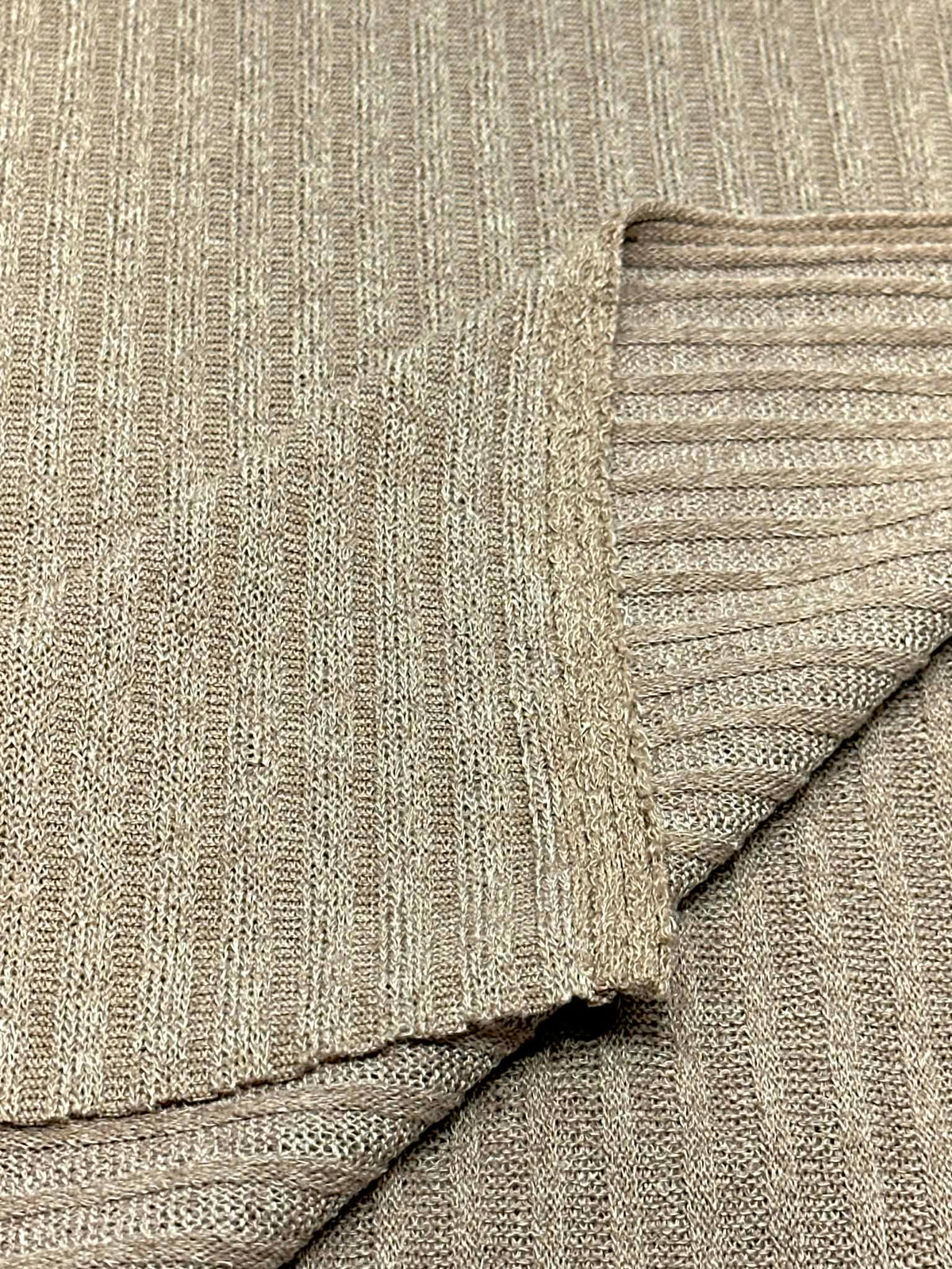 (WIDE SWEATER RIB) LIGHT BROWN