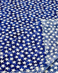 (COTTON) TINY WHITE STARS ON ROYAL BLUE