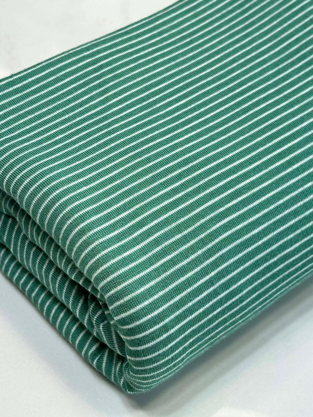 (RAYON MODAL) OFF WHITE STRIPES ON GREEN (3)