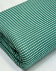 (RAYON MODAL) OFF WHITE STRIPES ON GREEN