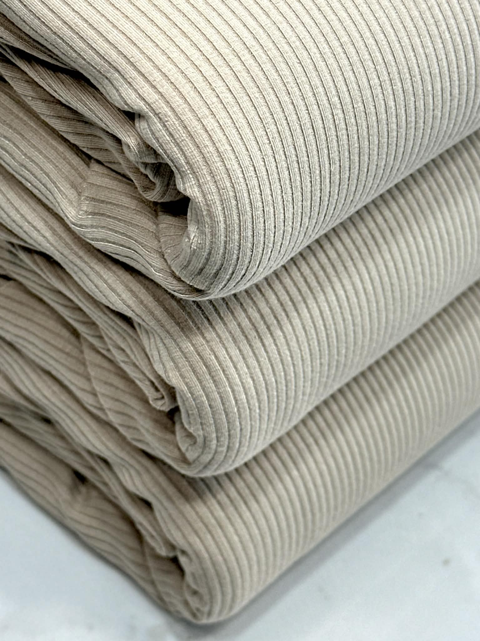 (COTTON SPANDEX RIB) TAUPE