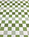 (4X2 RIB) SAGE GREEN AND OFF WHITE CHECKERED