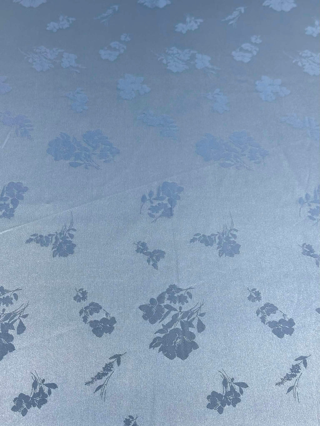 (SATIN) BLUE FLORAL
