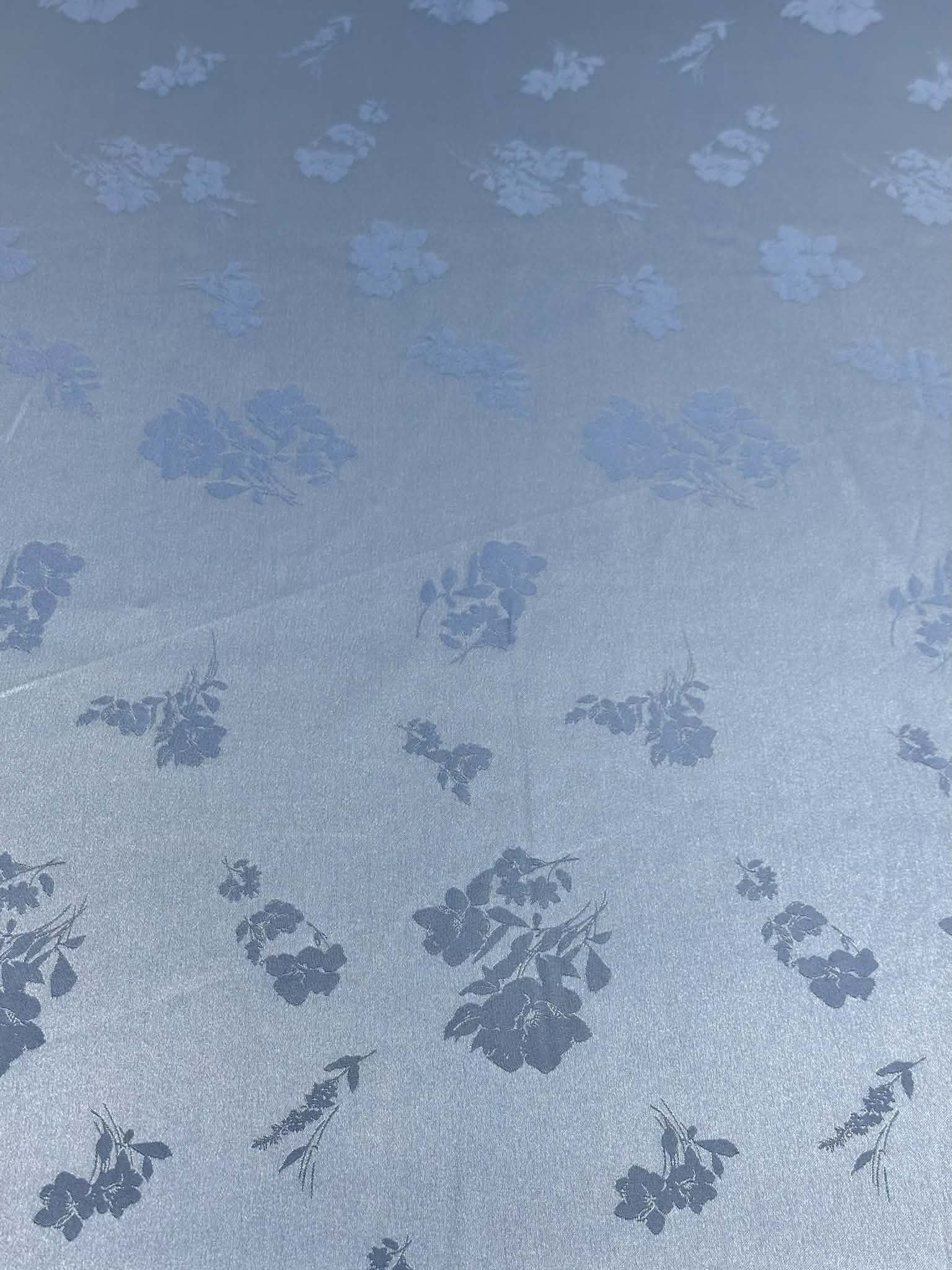 (SATIN) BLUE FLORAL