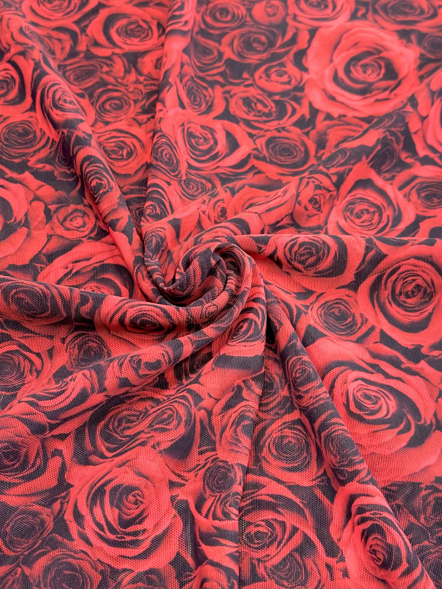 (DOUBLE MESH) RED ROSES