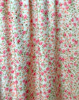 (EYELET) LIGHT CORAL FLORAL ON OFF WHITE