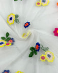 (MESH) COLORFUL EMBROIDERED FLOWERS