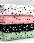 (DBP) WHITE AND BLACK POLKA DOTS ON PINK