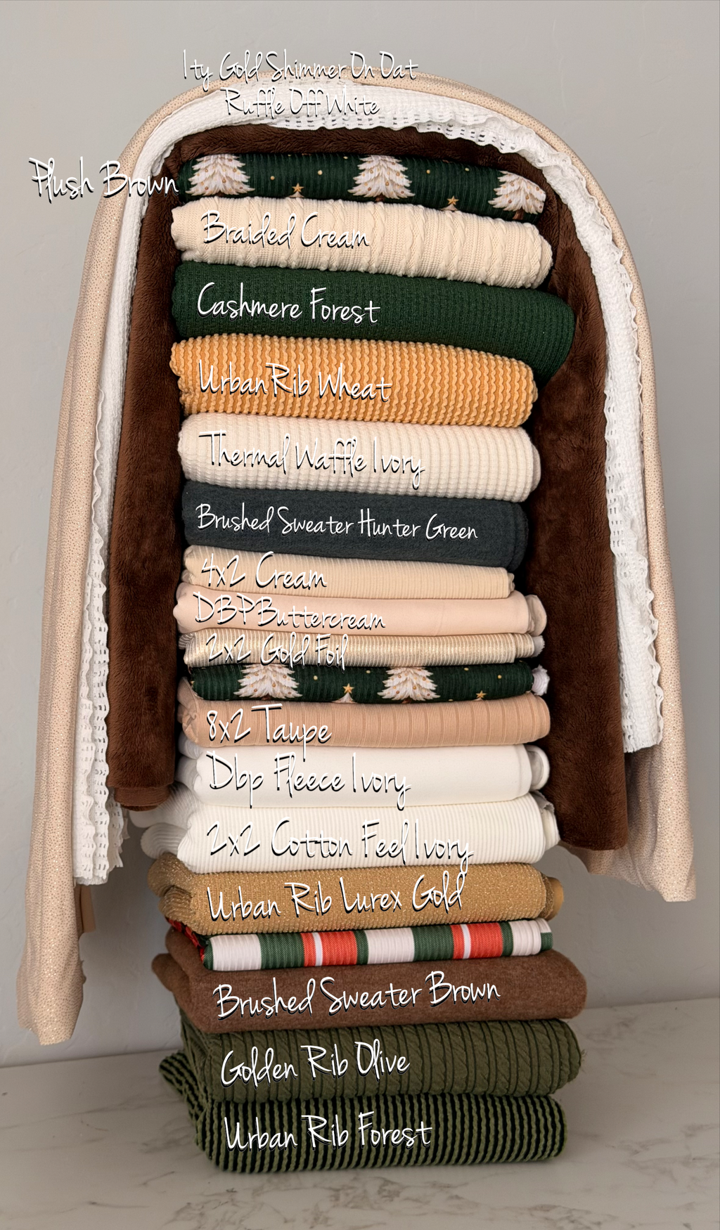 (4X2 YUMMY RIB) EVERGREEN AND RED PLAID