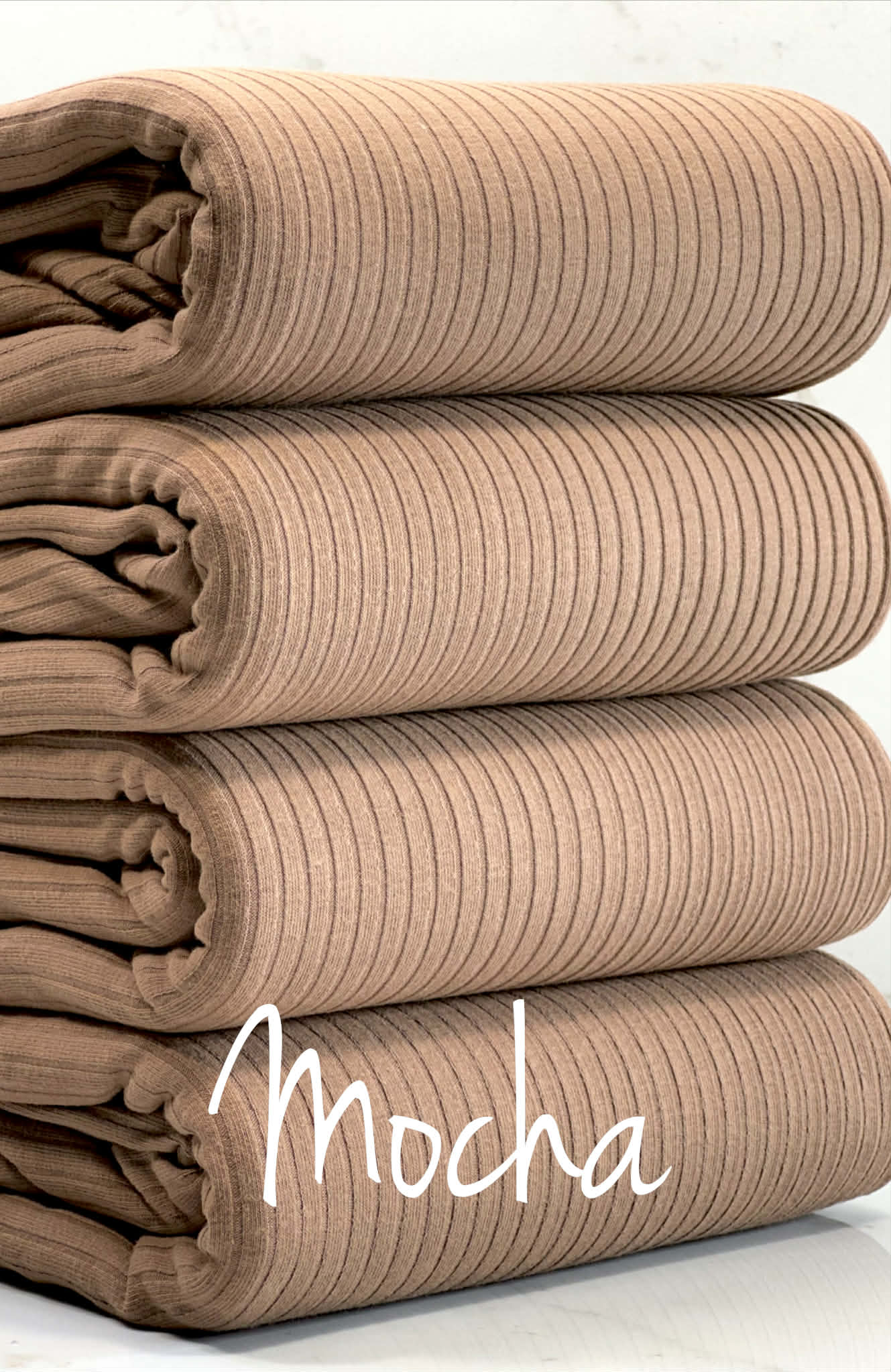 (4X2 COTTON RIB) MOCHA