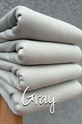 (2X2 SUPER COTTON FEEL RIB) GRAY