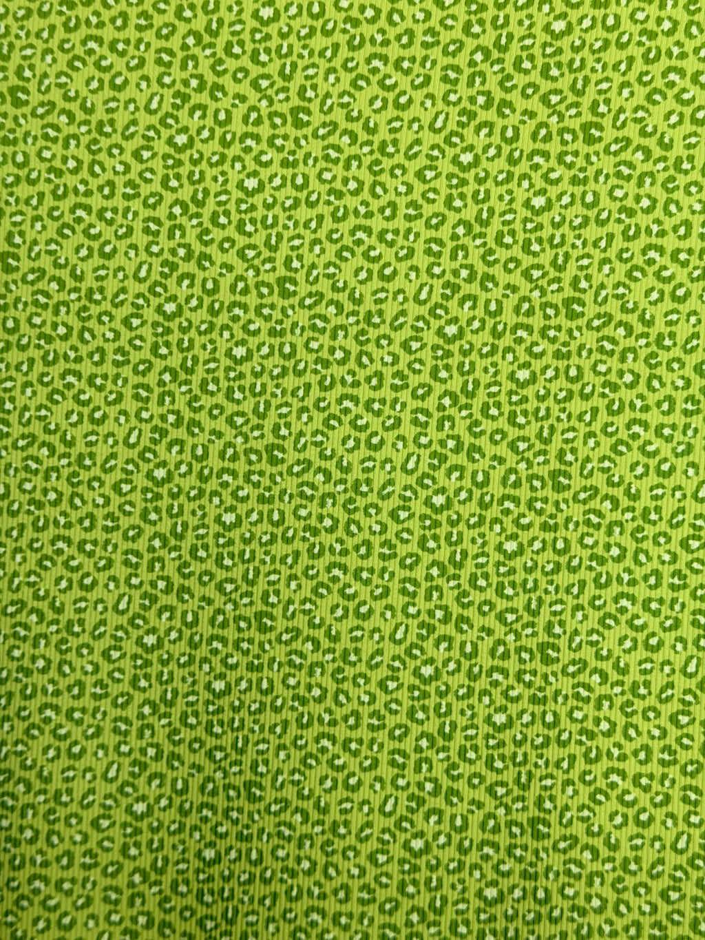 (2X2 YUMMY RIB) GREEN CHEETAH