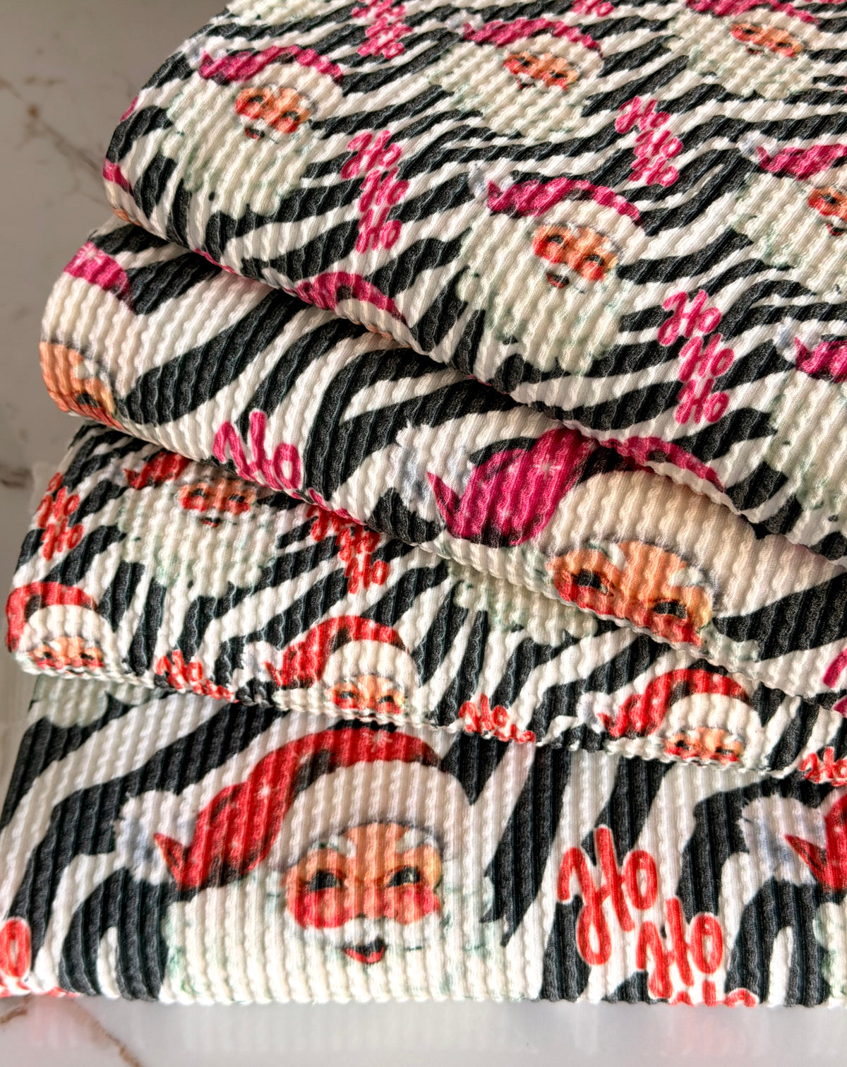 (URBAN RIB) BIG RED SANTA ON ZEBRA PRINT